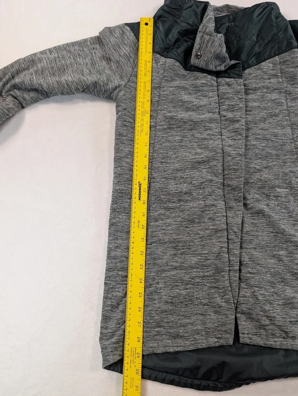 The North Face Long Pseudio Cowlneck Full Zip Jacket Gray Women's Size Small